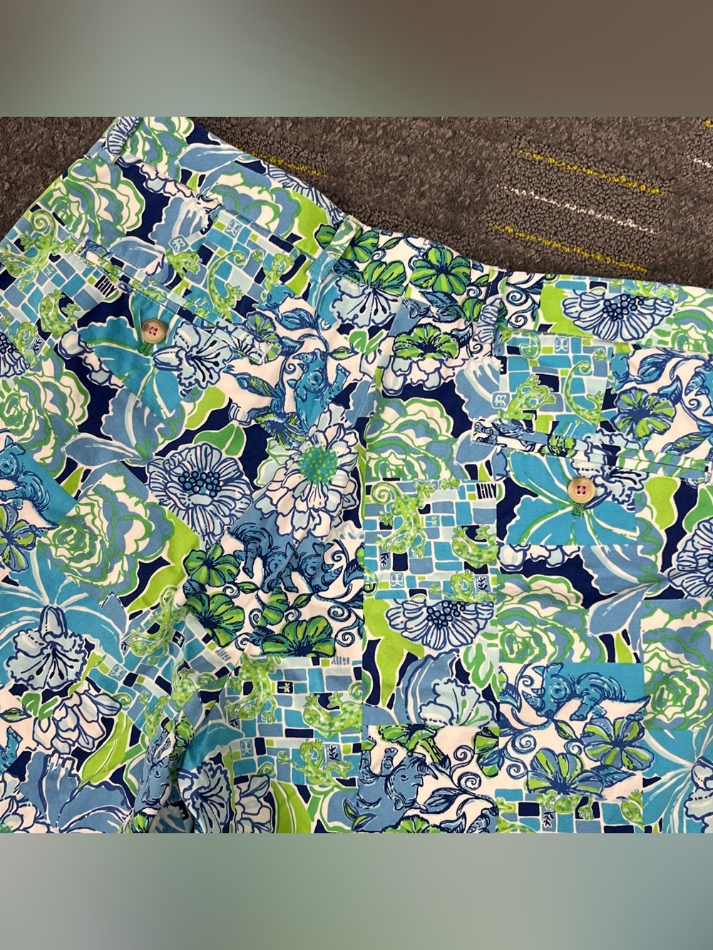 Lilly Pulitzer Via Palm Beach Mens Multicolor Floral Everglades Shorts Size 32 - Picture 7 of 11